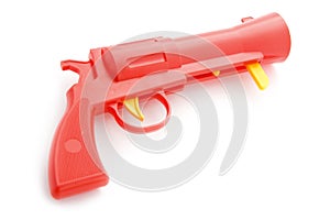 Toy gun on white