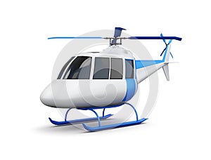 Toy helicopter isolated on white background. 3d render image
