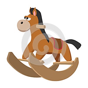 Toy horse with wheels cartoon icon