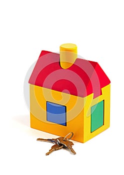 Toy house and keys