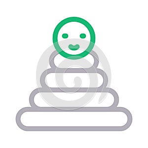 Toy vector color line   icon toy