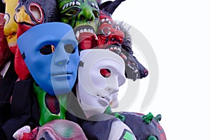 Toy mask To be tricked into playing on Halloween photo