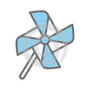 Toy Mill Icon Vector On Trendy Design