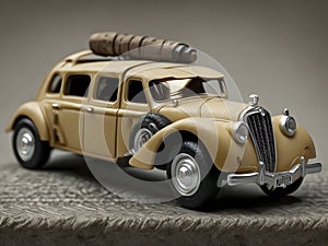 A toy model of a car on the scale of the fifties.