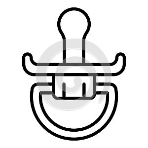 Toy pacifier icon, outline style