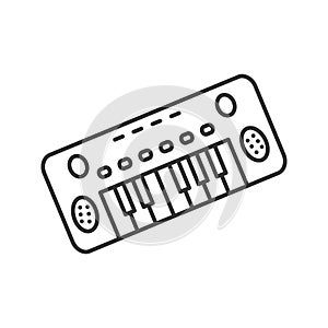 Toy piano linear icon