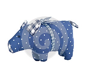 Toy pig isolated on white