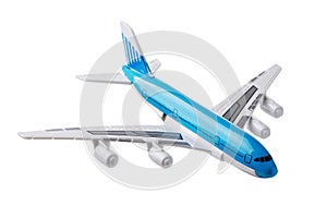 Toy plane made of plastic isolated
