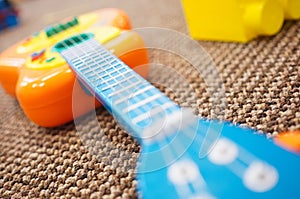 Toy plastic guitar