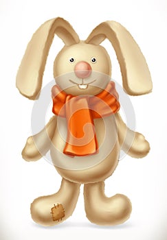 Toy rabbit, vector icon