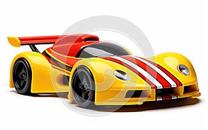 Toy Race Car with Racing Stripes and Spoilers -Generative Ai