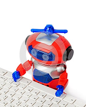 Toy robot and computer