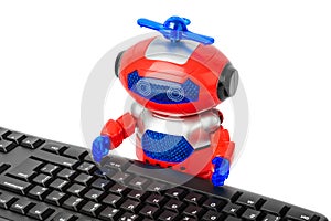 Toy robot and computer