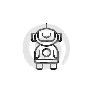 Toy Robot line icon