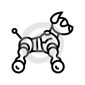 toy robot line icon vector illustration