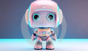 Toy robot in soft colors, plasticized material, educational for children to play. AI generated