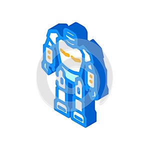 toy robot toy baby isometric icon vector illustration