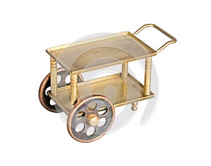 Toy serving table on wheels