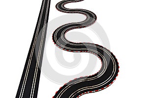 toy slot car racing track isolated