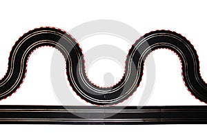 toy slot car racing track isolated