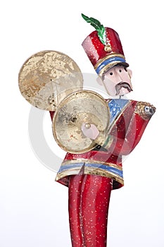 Toy Soldier Playing Cymbals Isolated