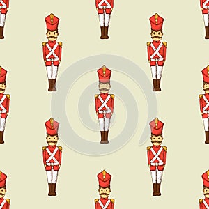 Toy soldier seamless pattern