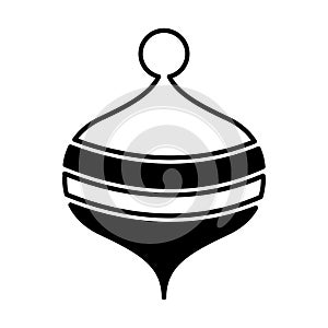 Toy spinning top icon