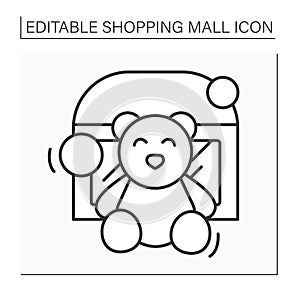 Toy store line icon