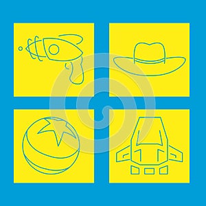 Toy Story Icons pack of 4 animated outline photo
