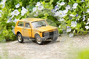 Toy Suv on Country Road
