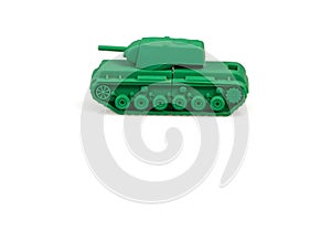 Toy tank isolated on a white background.