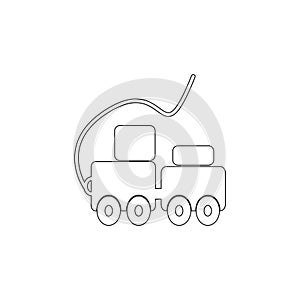 toy train with blocks icon. Toy element icon. Premium quality graphic design icon. Baby Signs, outline symbols collection icon for