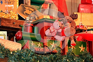 Toy train carries gifts