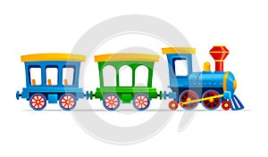 Toy train cartoon style illustration. photo