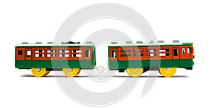 toy train with colorful blocs photo
