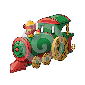 Toy train isolated on white background