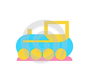 Toy Train for Kids Play Vector Illustration Icon