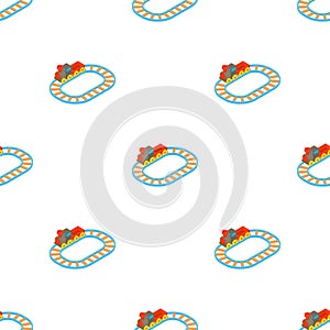 Toy train pattern seamless vector