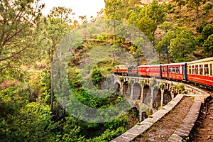 Toy train from Shimla to Kalka in Himachal Pradesh, India