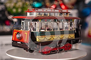 Toy train used for home decoration