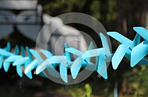 Toy windmill in the park