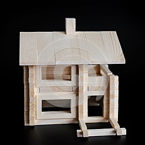 Toy wooden house