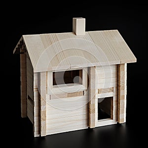 Toy wooden house