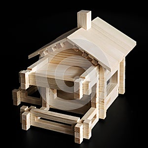 Toy wooden house