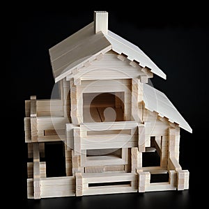 Toy wooden house