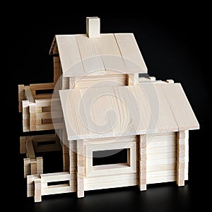 Toy wooden house