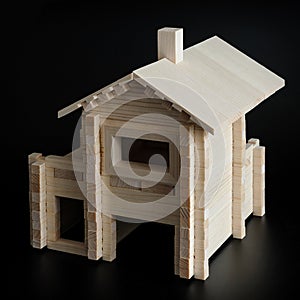 Toy wooden house