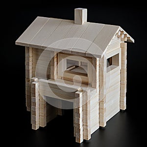 Toy wooden house