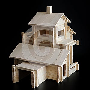 Toy wooden house