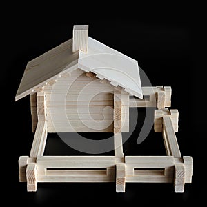 Toy wooden house